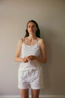 Fiona Camisole Top - Stone Washed Hvid
