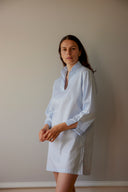 Anna Natskjorte - Vintage Strib Blå