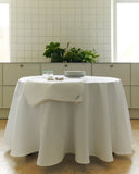 Damask Dug - Piquet Hvid